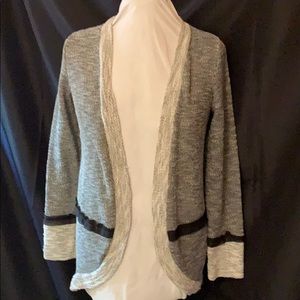 Gray and black sweater